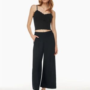 Wilfred Black Wide-Leg tie waist Pants